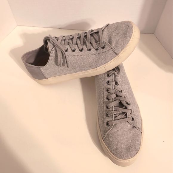 TOMS Lenox Gray Lace-Up Canvas Men's Sneakers‎ Size 11.5M - Picture 1 of 8